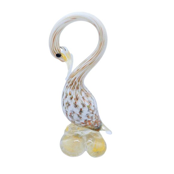 Vintage Murano Glass Bird Venetian Glass Copper Flecks Italy Mid Century MCM - Picture 2 of 5